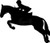 Horse Jumping Riding Equestrian Vinyl Decal Sticker for Home Office Decor Vehicle Window Sign Size- [6 inch] / [15 cm] Wide Color- Gloss Black