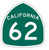 California State Route 62 Sticker Decal R1156 Highway Sign Vinyl Decal Wall Laptop Car Bumper Sticker 5"