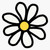 White Daisy Sticker Vinyl Waterproof Sticker Decal Car Laptop Wall Window Bumper Sticker 5"