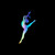 Dancer Silhouette Vinyl Decal Notebook Car Laptop 3" x 5.5" (Holographic)