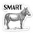 Smart Ass Sticker - 5" Laptop Sticker - Waterproof Vinyl for Car, Phone, Water Bottle - Funny Smart Donkey Decal