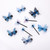 10 PCS Butterfly Hair Clips Small Glitter Hair Clips, Butterfly Clips for Hair Fabric Butterflies Hair Clips Colorful Cute Small Realistic Hair Clips for Women and Girls Hair Accessories (blue)