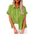 Womens Cotton Button Down Shirt Casual Short Sleeve Loose Fit Collared Linen Work Oversized Blouse Tops with Pocket
