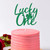 Glitter Lucky One Cake Topper - Four Leaf Clover 1st Birthday Cake Decorations, St.Patrick's Day Theme Baby Shower Birthday Party Supplies Green
