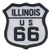 Illinois Route 66 Patch - Great Lakes, Chicago, Springfield 2.5" (Iron on)