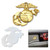 Car 3D Decal Sticker, Car Exterior Emblems Badge, Cool Badge Decoration Decal, US Marine Corps Car Emblem, Universal Zinc Alloy Decorative 3D Logo Decal Suitable for Car Truck SUV (Gold-1)