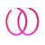 70mm Colorful Big Hoop Earring Acrylic Open Large Hoop Earrings C Shape Trendy Chunky Earrings 80s 90s Retro Lightweight Statement Ear Jewelry Earring For Women-Pink
