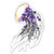 Jellyfish Floral Pretty Stickers - 2 Pack of 3" Stickers - Waterproof Vinyl for Car, Phone, Water Bottle, Laptop - Jellyfish Decals (2-Pack)