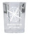 Wrightsville Beach Souvenir 2 Ounce Square Shot Glass laser etched Compass Design