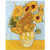 Vincent van Gogh Sunflowers Deco Fridge Magnet, 1888 Fine Art Repro Vase w/ 12 Sunflowers