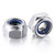 (50pcs) M6 Self Clinching Nuts 304 Stainless Steel Self-Lock Nylon Inserted Hex Lock Nuts