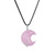 Rose Quartz Crystal Necklace - Moon Shaped Pendant - Wire Wrapped Gemstones - Spiritual Necklace For Women - Crescent Moon Necklace - Moon Crystal Necklace