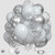 Silver Balloons, 62 Pieces Metallic Silver and White Balloons, 12 Inch Silver Confetti Balloons, Silver Metallic Chrome Confetti White Balloons for Birthday Wedding Wedding Baby Shower Party Decor
