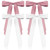 Silky Satin Hair Bows for Women 4PCS Bow Hair Clips Pink White Hair Bow Ponytail Holders Hair Ribbon Barrettes Hair Accessories for Women Girls