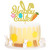 1 Pack Happy Easter Cake Topper with Bunny Ear Eggs Gold Glitter Cake Pick Easter Theme Party Cake Decorations Supplies