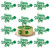 Shamrock Cake Topper Happy St. Patrick's Day Cake Topper Glitter Cake Topper Green Cake Decorative Party Cake Decoration for St. Patrick's Day 10PCS (01-green happy St. Patrick's Day)