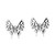 Wild and Magical Detailed Petite Butterfly .925 Sterling Silver Stud Earrings