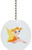 Orange Fairy Solid Ceramic Fan Pull