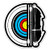 Archery Target Bow Sticker - 5" Laptop Sticker - Waterproof Vinyl for Car, Phone, Water Bottle - Archery Decal