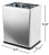 Dualplex Brelso 'Invisi-Overlap' Open Top Trash Can, Small Office Wastebasket, Modern Home D?r, Rectangle Shape Stainless Steel