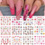 12 Sheets Valentines Nail Stickers Love Cute Nail Art Stickers Pink Heart Color Nail Art Designs Supplies 3D Effect Nail Adhesive Decals Valentines Transfer Sliders for Manicure Nail Decorations