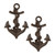 Cast Iron Collection Decorative Wall Hook Set, Anchor/Rope, 2 Count