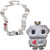 Robot Cookie Cutter, 3.8 inch, Stainless Steel, by J.Cookies