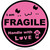 Pink Black Fragile Stickers for Shipping, 2'' Cute Fragile Labels for Moving Mailing, This Side Up Stickers Waterproof 300pcs