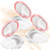 Loose Powder Container, 3 Pieces Compact Powder Container with Puff and Mirror,3 g/ 0.11 Oz Reusable Empty Refillable Makeup Powder Case Portable with Elasticated Net Sifter(Pink)