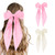 2 PCS Hair Bows for Women Black Bow Hair Ribbons for Women Bow Hair Clips Hair Barrettes for Women Hair Accessories for Women Cute Accessories Bow Butterfly Hair Clips (Beige,Pink)