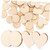 50 Pcs Unfinished Wooden Chips Hand DIY Painting Graffiti Wood Slice Unpainted DIY Wood Chips DIY Wooden Embellishments DIY Cutout Decor Blank Wooden Slices Crafts Gift Manual
