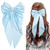 1Pcs Silky Satin Hair Barrettes Clip for Women, Large Hair Bow Ribbon Clips for Girls Giant Long Bow Hair Clips Ponytail Holder Silk Big Hair Clips Accessories for Women and Girls(blue)