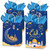 Eid Mubarak Decorations,16PCS Eid Mubarak Gift Bags,Included Gift Cards Tags and Tissue Paper,Ramadan Eid Goodie Bags,Eid Decorations,Eid Gift Bags(Blue)