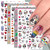 Halloween Nail Art Stickers Decals, 6 Sheets Skull Nail Stickers 3D Self-Adhesive Halloween Nail Designs Pumpkin Bat Ghost Spider Skeleton Nail Stickers for Halloween Nail Decorations Party Supplies