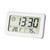 Digital Wall Clock Desk Clocks with Temperature,Humidity and Date,Large Display Digital Calendar Alarm Clock for Bedroom Home Office and Travel, White, One-size