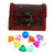 1 Set Children's Jewel Toy Pirate Toy Kids Treasure Toys Childrens Toys Toy for Kids Mini Toy Treasure Chest Pirate Gemstone Wooden Toy Jewelery Organizer Boy Acrylic Jewelry