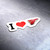 I Love Steak Food (2 Pack) Vinyl Decal Sticker - Car Truck Van SUV Window Wall Cup Laptop - Two 5 Inch Decal - MKS1415