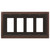 AmerTac 94B94R4VB Amerelle Continental Aged Bronze Cast 4 Rocker Wallplate