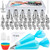 72-Piece Piping Bags & Tips Set with 50 Icing Piping Tips, 2 Reusable Pastry Bags 12 Inch, 2 Reusable Piping Icing Bags & Tips, 5 Silicone Cup, Cake Decorating Kit for Frosting Cookie, Cupcake