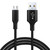 Charger Charging Cable for Xbox One Controller, Micro USB 2.0 Play Data Sync Nylon Braided Cord for Xbox One X, Xbox One S, wireless Controller, Playstation 4, PS4 Slim/Pro Controller (BLACK 1 PACK)