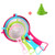 Fine Mesh Strainer Colander, Benbo 4Pcs Plastic Food Soy Milk Flour Sieve Long Handle Icing Sugar Sifters Strainer Tea Filter and Silicone Foldable Funnel for Kitchen