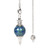Lapis Chrysocolla Gemstone Dowsing 40mm Crystal Healing Chakra Reiki Point Pendulum