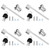 4 Pcs Sliding Glass Door Ratchet Lock, Keyed Alike Showcase Display Lock (Chrome)