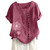 Trending Deals Womens Tops Cotton Linen Shirts Plus Size Short Sleeve Casual Crewneck Button Shirt Summer Dandelion Tshirt Blouses Hot Pink