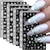 8pcs White Snowflake Nail Stickers Christmas Nail Art Stickers Winter Snowflake Stickers for Nails Christmas Nail Decals for Nail Art Supplies Xmas Snowflakes Nail Decorations Women Nail Accessories