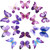 16 PCS Butterfly Hair Clips Small Realistic Colorful Handmade 90s Hair Clips Barrette Hair Accessories for Women and Girls -Purple