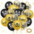 Vintage 70th Birthday Balloons 18Pcs Black Gold 1954 Balloons Party Decorations for Men Women 70th Anniversary Birthday Party Black Gold Confetti Latex Balloons Happy Birthday Decor Supplies 12 inch