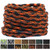Wave Round Boot Shoelaces [2 Pairs] Non Sliping Heavy Duty Laces for Work Boots Hiking Boot Shoes (Orange Brown, 47 IN)
