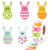 1000pcs Easter Bunny Stickers, 5 Styles Self-Adhesive Easter Rabbit Decals Happy Easter Stickers Cute Easter Egg Stickers for Crafts Decorative Stickers for Scrapbooking Easter Party