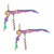 Mirage Corkscrews Wine Key Double Hinge Wine Opener Waiter Corkscrews Rainbow 2 PCS